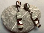 PeggyLeekya(Zuni)&#MosaicInlayOhrschmuck
