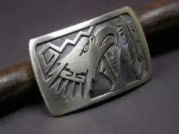George Phillips (Hopi) – Overlay Gürtelschnalle (Adler)
