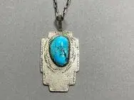 Jonah Hill (Hopi) – Silberanhänger mit grossem Türkis