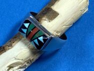 Serena Banteah (Zuni) - Fingerring mit Mosaic Inlay