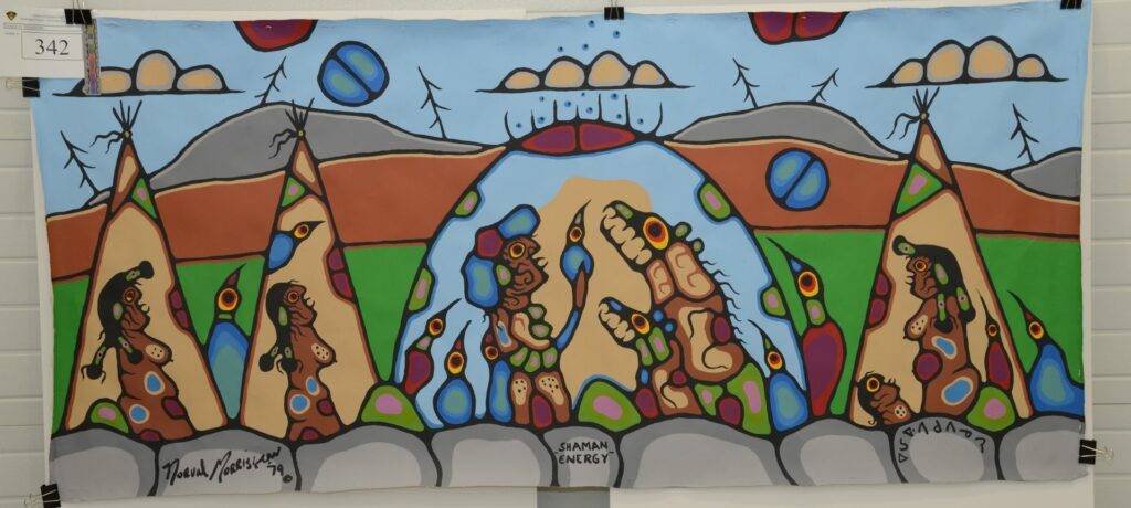 A suspected Morrisseau forgery seized by police. Courtesy of the OPP.
